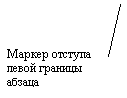 Выноска 2 (без границы): Маркер отступа левой границы абзаца

