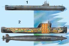 АПЛ, проект «627» (после модернизации «К-3») «Ленинский комсомол». СССР,