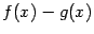 $ f(x)-g(x)$