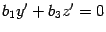 $ {b_1y'+b_3z'=0}$