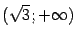 $ (\sqrt{3};+\infty)$