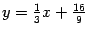 $ y=\frac{1}{3}x+\frac{16}{9}$