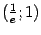 $ (\frac{1}{e};1)$
