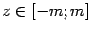 $ z\in[-m;m]$