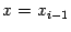 $ x=x_{i-1}$