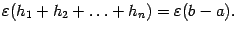 $ {\varepsilon}(h_1+h_2+\ldots+h_n)={\varepsilon}(b-a).$