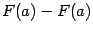 $ F(a)-F(a)$