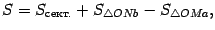 $\displaystyle S=S_{сект.}+S_{\triangle ONb}-S_{\triangle OMa},$