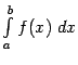 $ \int\limits_a^bf(x)\;dx$