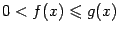 $ 0<f(x)\leqslant g(x)$