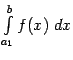 $ \int\limits_{a_1}^bf(x)\;dx$