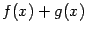 $ f(x)+g(x)$