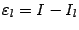$ {\varepsilon}_l=I-I_l$