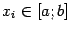 $ x_i\in[a;b]$
