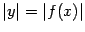 $ {\vert y\vert=\vert f(x)\vert}$