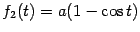 $ f_2(t)=a(1-\cos t)$