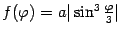 $ f({\varphi})=a\vert\sin^3\frac{{\varphi}}{3}\vert$