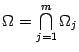$ {\Omega}=\bigcap\limits_{j=1}^m{\Omega}_j$