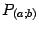 $ P_{(a;b)}$