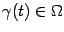 $ {\gamma}(t)\in{\Omega}$