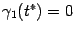 $ {\gamma}_1(t^*)=0$