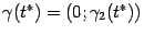$ {\gamma}(t^*)=(0;{\gamma}_2(t^*))$