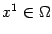 $ x^1\in{\Omega}$