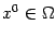 $ x^0\in{\Omega}$