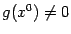 $ g(x^0)\ne0$