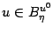 $ u\in B^{u^0}_{\eta}$