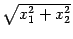 $ \sqrt{x_1^2+x_2^2}$