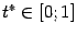 $ t^*\in[0;1]$