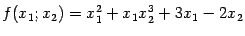 $\displaystyle f(x_1;x_2)=x_1^2+x_1x_2^3+3x_1-2x_2$