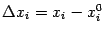 $ {\Delta}x_i=x_i-x^0_i$