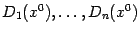 $ D_1(x^0),\dots,D_n(x^0)$