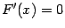 $ F'(x)=0$