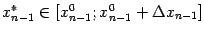 $ x_{n-1}^*\in[x^0_{n-1};x^0_{n-1}+{\Delta}x_{n-1}]$