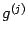 $ g^{(j)}$