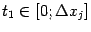 $ t_1\in[0;{\Delta}x_j]$