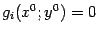 $ {g_i(x^0;y^0)=0}$