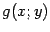 $ g(x;y)$