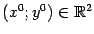$ (x^0;y^0)\in\mathbb{R}^2$
