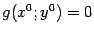 $ g(x^0;y^0)=0$