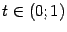 $ t\in(0;1)$