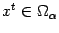 $ x^t\in{\Omega}_{{\alpha}}$