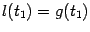 $ l(t_1)=g(t_1)$