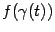 $ f({\gamma}(t))$
