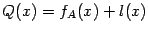 $ Q(x)=f_A(x)+l(x)$