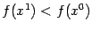 $ f(x^1)<f(x^0)$