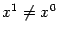 $ x^1\ne x^0$